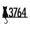 Black Cat Familiar House Number or Name Sign
