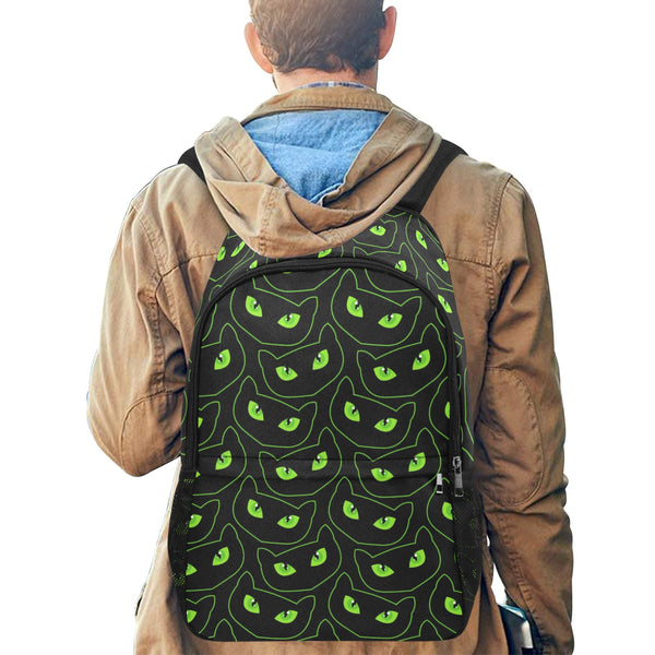 Neon Cats Classic Backpack with Side Pockets