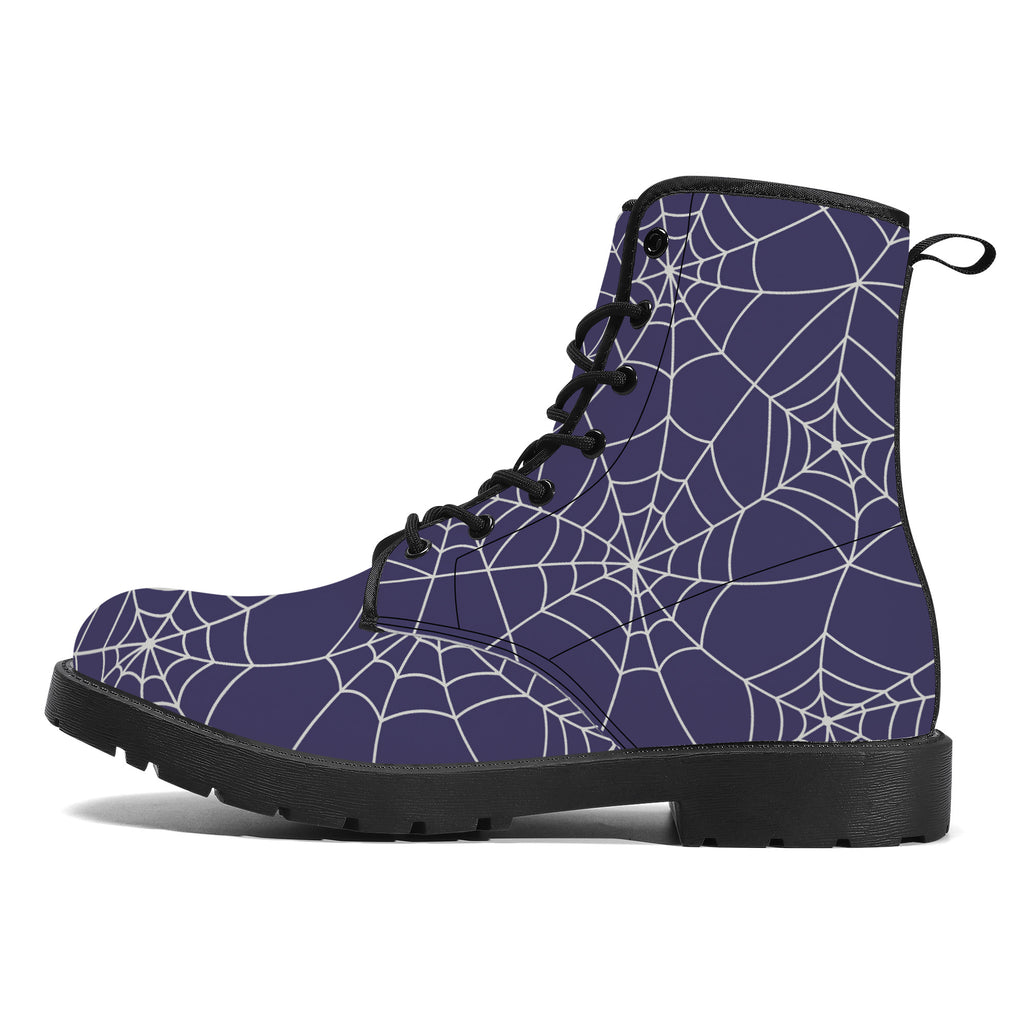 Purple Web Vegan Leather Boots