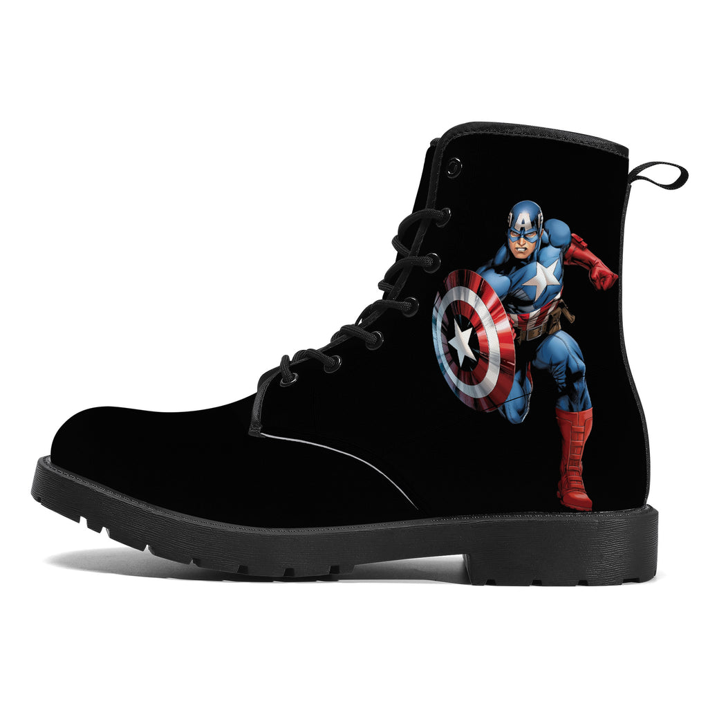 Captain America Vegan Leather Boots