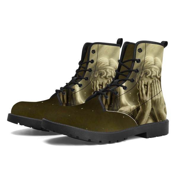Weeping Angel Vegan Leather Boots