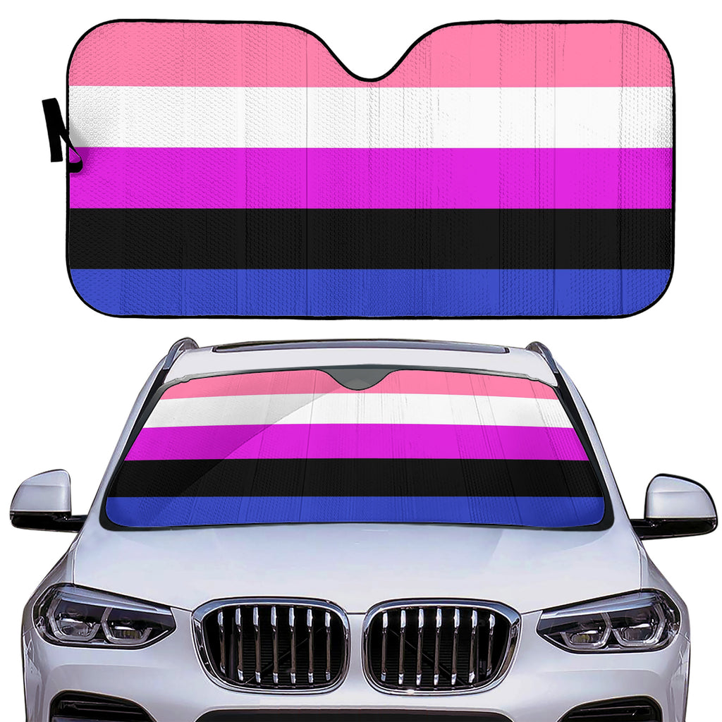 Genderfluid Pride Flag Auto Sun Shade