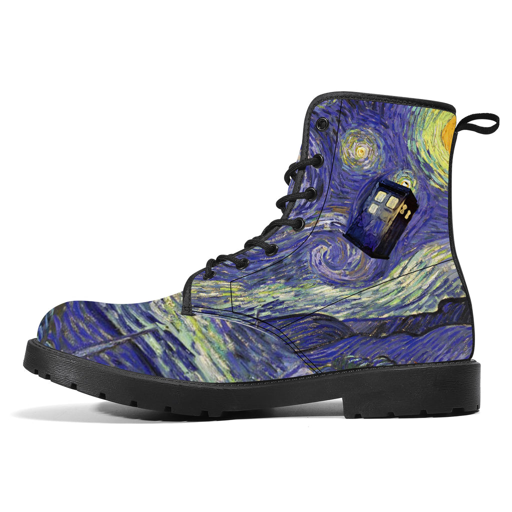 Starry Night Vegan Leather Boots