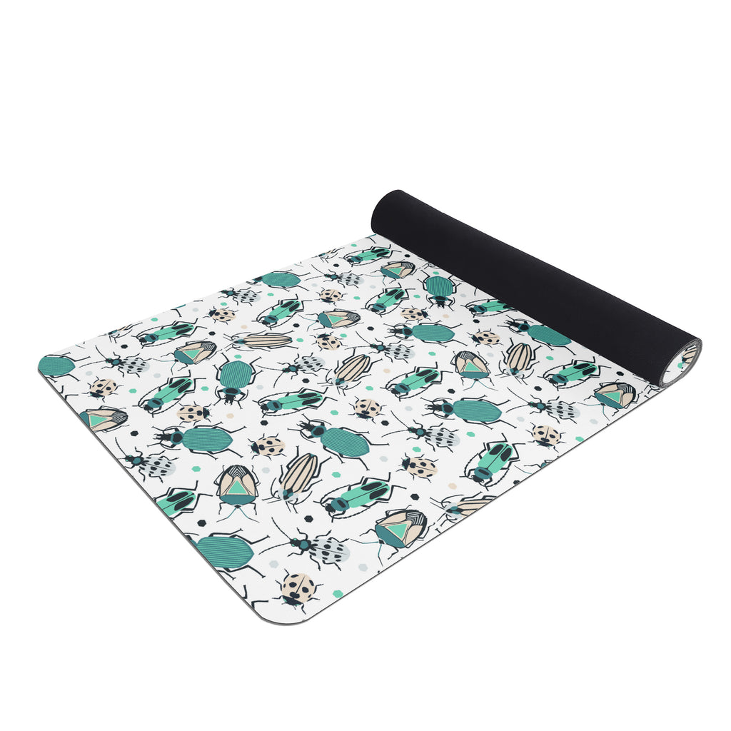 Beetles Bugs Insects Suede Microfiber Yoga Mat